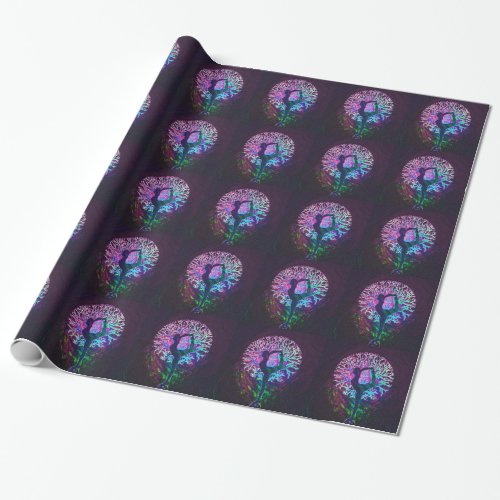 Yoga Tree Peace Rainbow Wrapping Paper