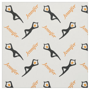 Yoga tree pose and your name personalized fabric