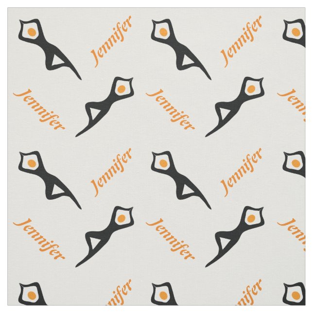 Yoga tree pose and your name personalized fabric (Swatch)