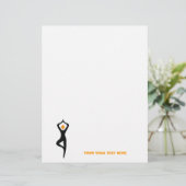 Yoga tree pose black, orange custom (Standing Front)