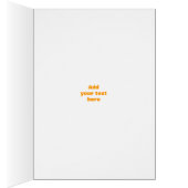 Yoga tree pose black, orange custom cards (Inside (Right))