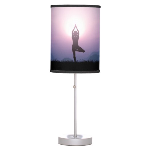 Yoga Tree Pose Vrksasana Black Purple