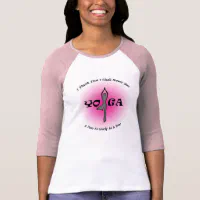 Women's Bella 3/4 Sleeve Raglan T-Shirt-Yoga Pose T-Shirt, Zazzle