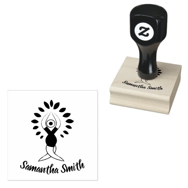 Yoga Tree Rubber Stamp (Stamped)