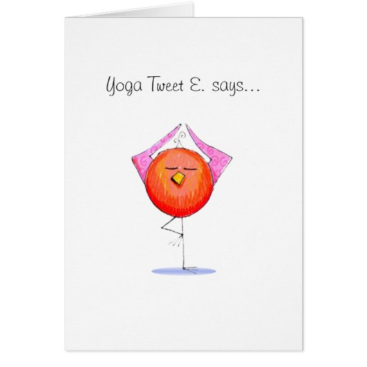 Yoga Tweet E. Doodle Cards (Front)