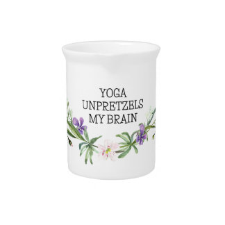 YOGA UNPRETZELS MY BRAIN BEVERAGE PITCHER