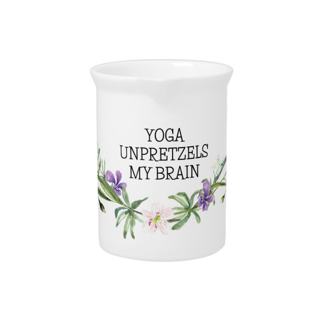 YOGA UNPRETZELS MY BRAIN BEVERAGE PITCHER (Front)