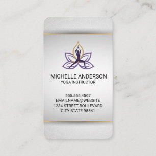 Yoga Warrior Pose   Health Fitness Business Card