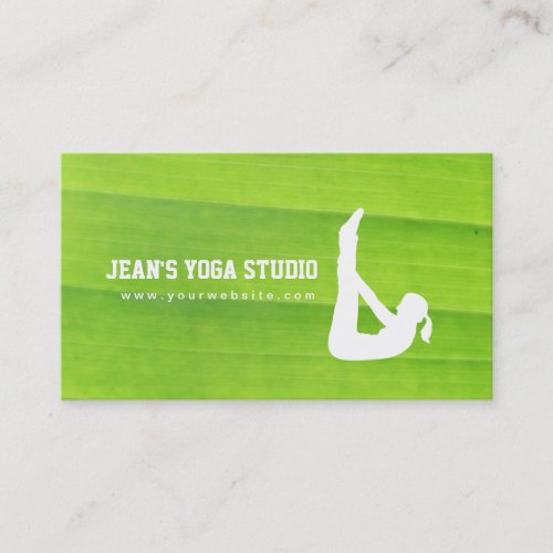Yoga  Wellness Nature Green Business Card