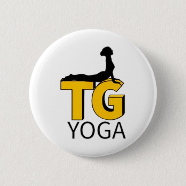 Yoga With Tg Logo  Button (Front)