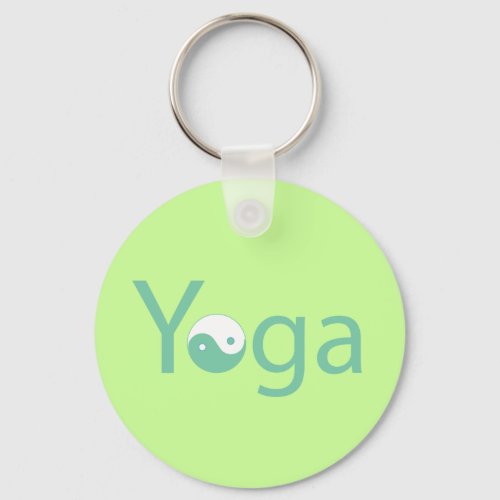 Yoga with Yin Yang Keychain