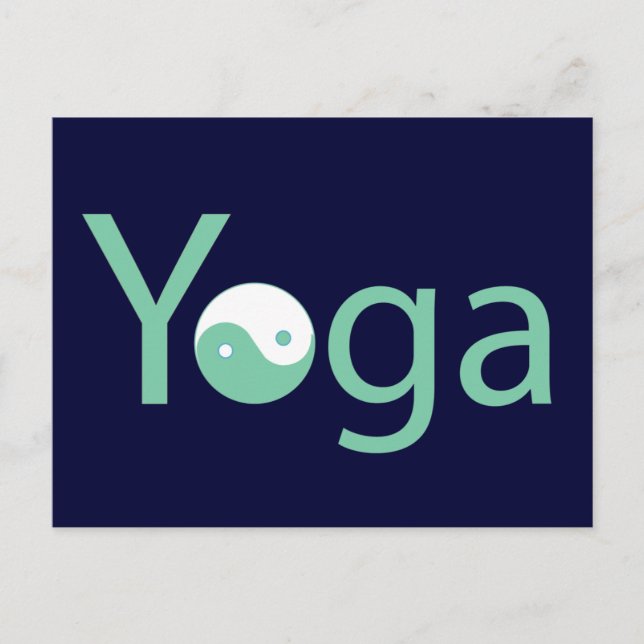 Yoga with Yin Yang Postcard (Front)