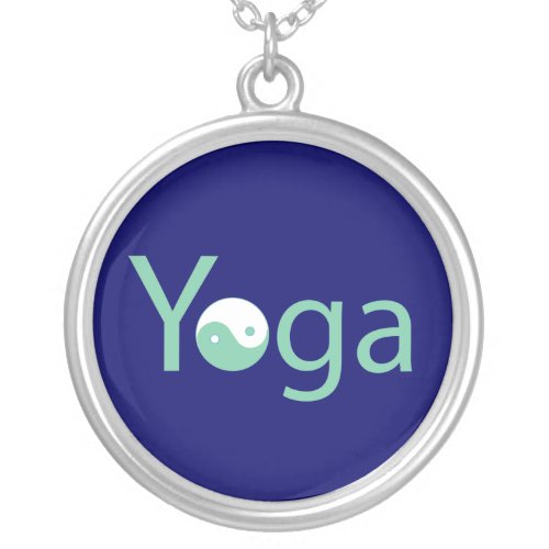 Yoga with Yin  Yang Silver Plated Necklace
