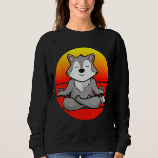 Yoga Wolf Meditation Yoga For Children And Parents Sweatshirt