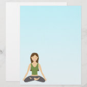 Yoga Woman In Lotus Pose (Front/Back)