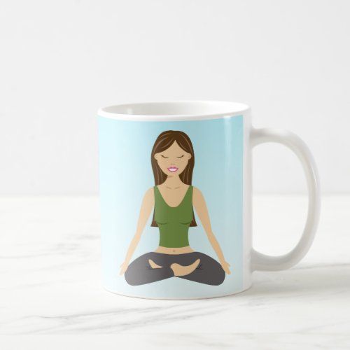 Yoga Woman In Lotus Pose Coffee Mug