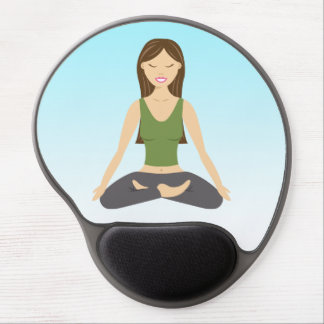Yoga Woman In Lotus Pose Gel Mouse Pad