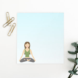 Yoga Woman In Lotus Pose Notepad
