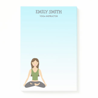 Yoga Woman In Lotus Pose Yoga Instructor Post-it Notes