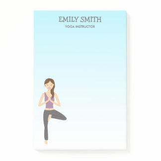 Yoga Woman In Tree Pose Yoga Instructor Post-it Notes
