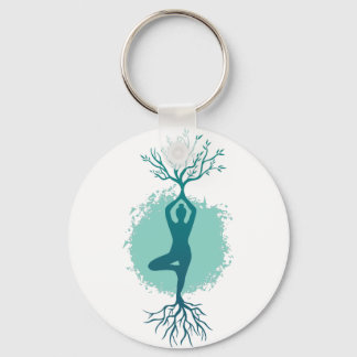 Yoga Woman Keychain