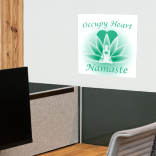 Yoga Woman Lotus Occupy Heart Dynamic Wall Decal