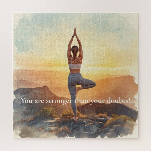 Yoga Woman- Mindfulness Morning  Jigsaw Puzzle (Vertical)