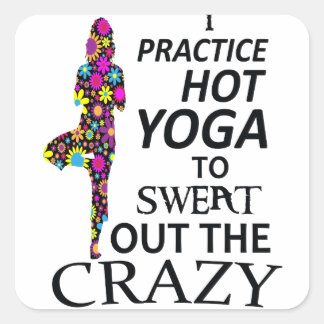 YOGA women Square Sticker