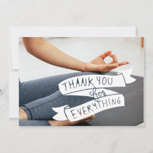 Yoga Women   Thank You Card