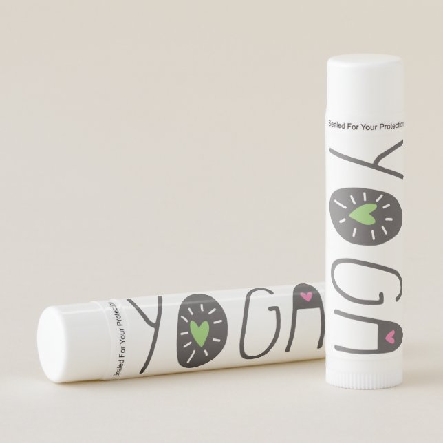 Yoga Word Art Lip Balm (Front)