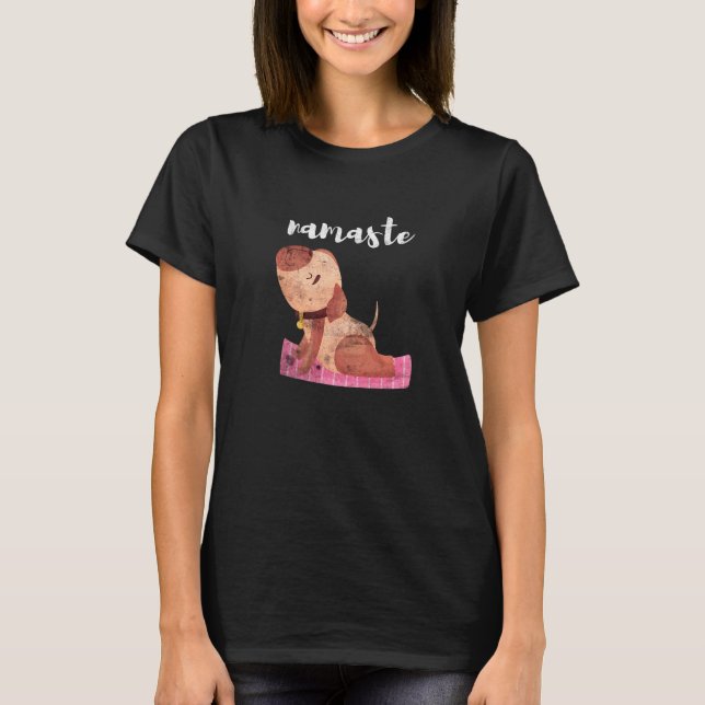 Yoga Workout Meditation Spiritual Dog Pose Meditat T-Shirt (Front)
