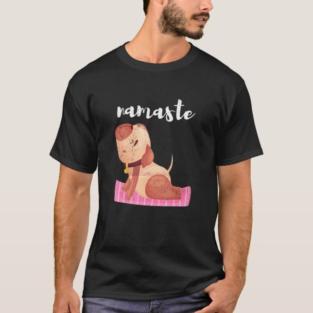 Yoga Workout Mindfulness Spiritual Dog Pose Medita T-Shirt (Front)
