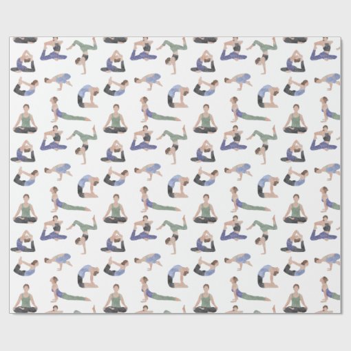 Yoga wrapping paper or gift wrap Zazzle