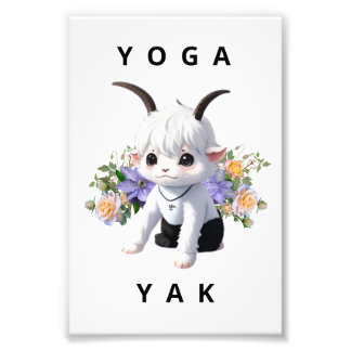Yoga Yak - Tranquil Animal Nursery Art Photo Print