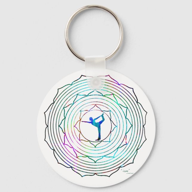 yoga yantra 2 keychain (Front)