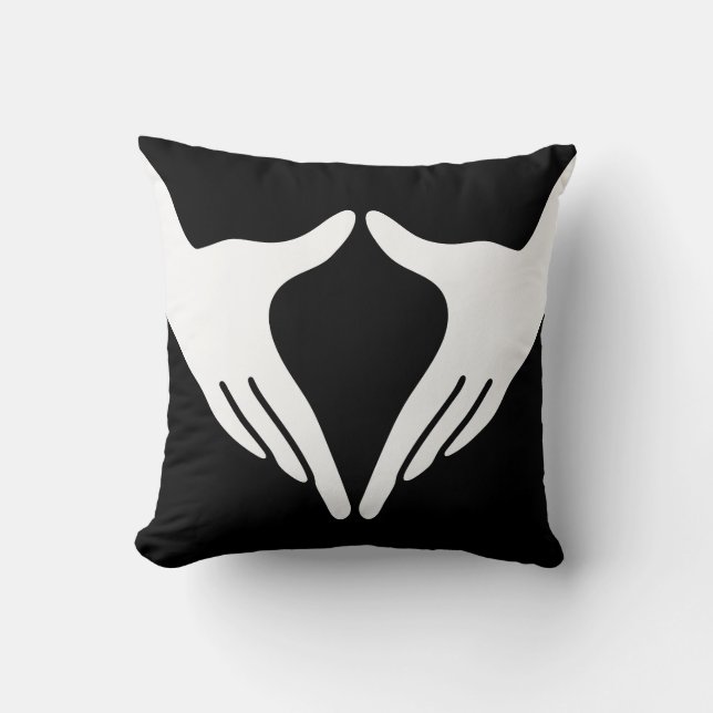 Yoga Yoni Mudra Throw Pillow (Front)