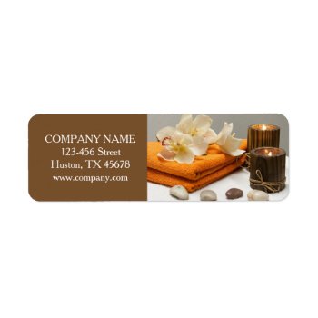 Yoga Zen Aromatherapy Skincare Spa Massage Therapy Label by businesscardsdepot at Zazzle