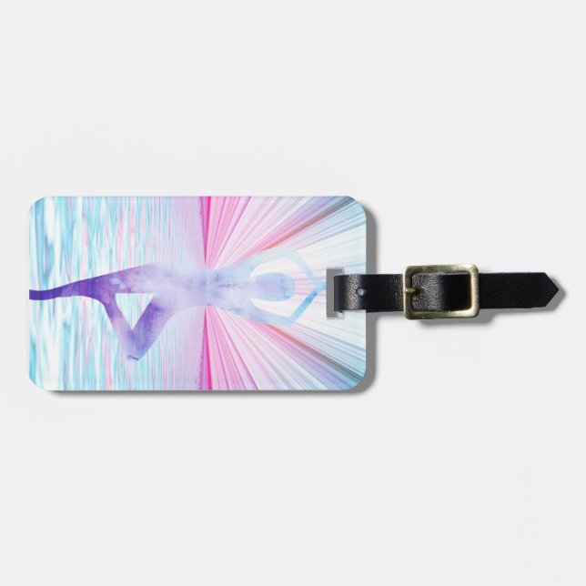Yoga Zen Meditation New Age Personalized Luggage Tag (Front Horizontal)