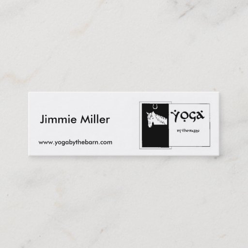 Customizable YOGAbythebarn business card