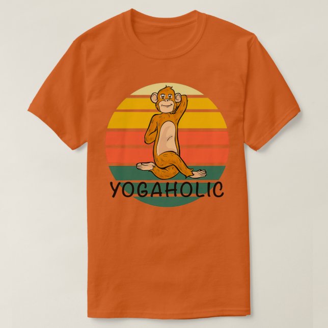 Yogaholic Yoga Shirt Namaste Shirt Yoga Meditation (Design Front)