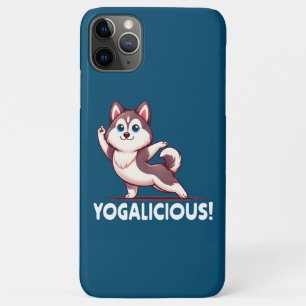 Yogalicious Cute Cartoon Husky Dog - Serene Yoga iPhone 11 Pro Max Case