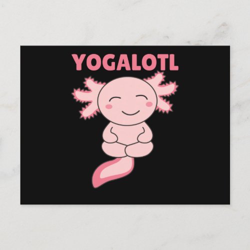 Yogalotl Axolotl Makes Yoga Lovers Sweet Animals Postcard