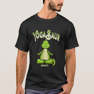 'YogaSaur' Namaste, Funny Yoga & Dinosaur T-Shirt