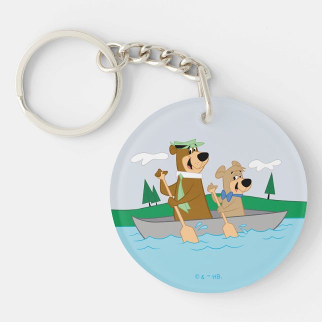 Yogi Bear and Boo Boo Fun Canoe Adventure Keychain (Front)