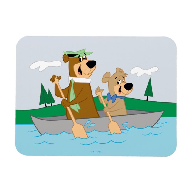 Yogi Bear and Boo Boo Fun Canoe Adventure Magnet (Horizontal)