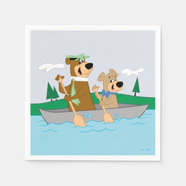 Yogi Bear and Boo Boo Fun Canoe Adventure Napkins (Front)