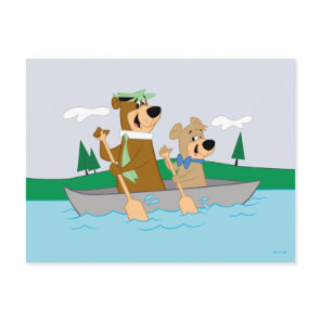 Yogi Bear and Boo Boo Fun Canoe Adventure Postcard