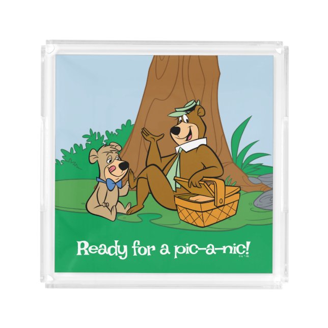 Yogi Bear and Boo-Boo Picnic Snack Acrylic Tray (Front)