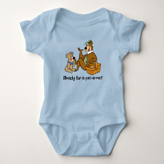 Yogi Bear and Boo-Boo Picnic Snack Baby Bodysuit (Front)