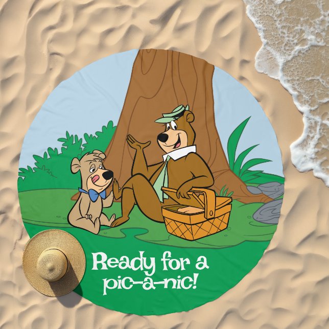 Yogi Bear and Boo-Boo Picnic Snack Beach Towel (Beach)